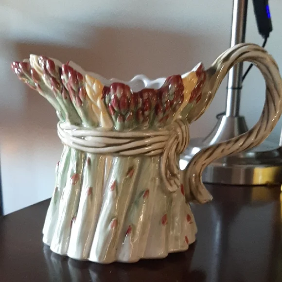 Asparagus Ceramic Pitcher - Picture 1 of 6
